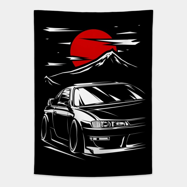 Silvia s14 Kouki Touge Tapestry by racingfactory