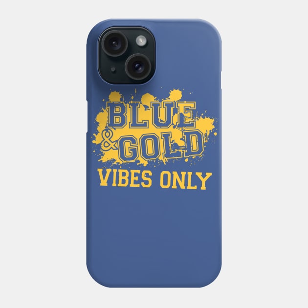 Blue and Gold Game Day Group For High School Football Fans Phone Case by cytoplastmaximume