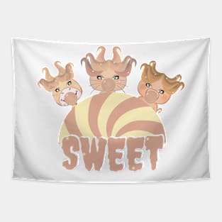 Funny Bubbles Sweet Animal Tapestry