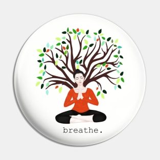 tree. breathe Pin