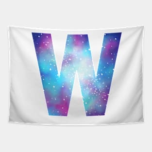 Letter W galaxy Tapestry