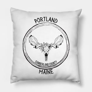 Portland Maine Moose Pillow