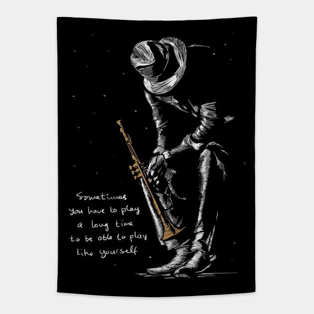 Jazz Trumpet legend Tapestry by BAJAJU