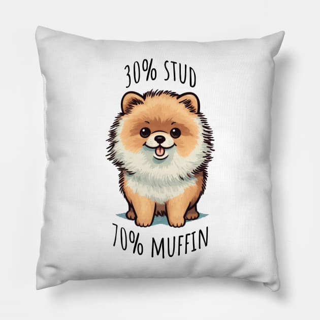 30% Stud 70% Muffin cute funny dog design Pillow by Luxinda