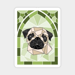 Stained Glass Pug Magnet