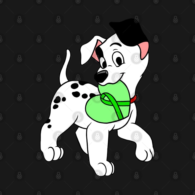 Dalmatian with green Awareness ribbon by CaitlynConnor