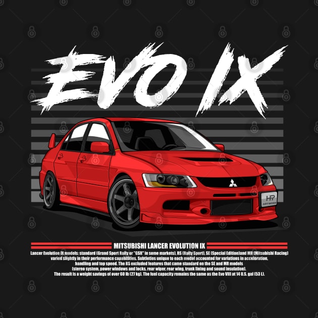 MITSUBISHI LANCER EVOLUTION IX - RED by HFP_ARTWORK