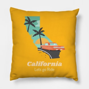 California: Lets go Ride Pillow