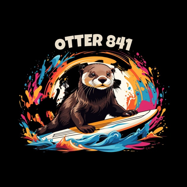 Surfing Otter 841 Otter My Way California Sea Otter by Imou designs