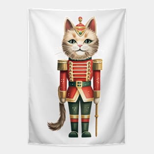 Cat Christmas Nutcracker Tapestry