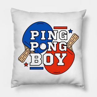 Ping Pong Boy - Sports Table Tennis Club for Boys Men Pillow