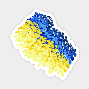 Floral flag of Ukraine Magnet