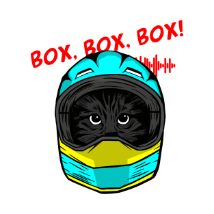 funny cat driver – Box, box, box! (Nando) T-Shirt