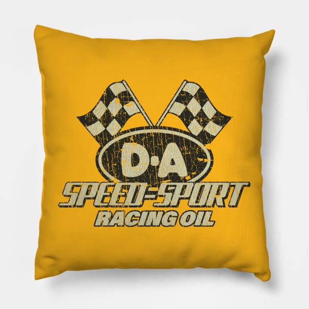 D-A Speed Sport Racing Oil 1961 Pillow by JCD666