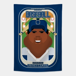 Baseball Blue Pinstripes - Rhubarb Pitchbatter - Hayes version Tapestry