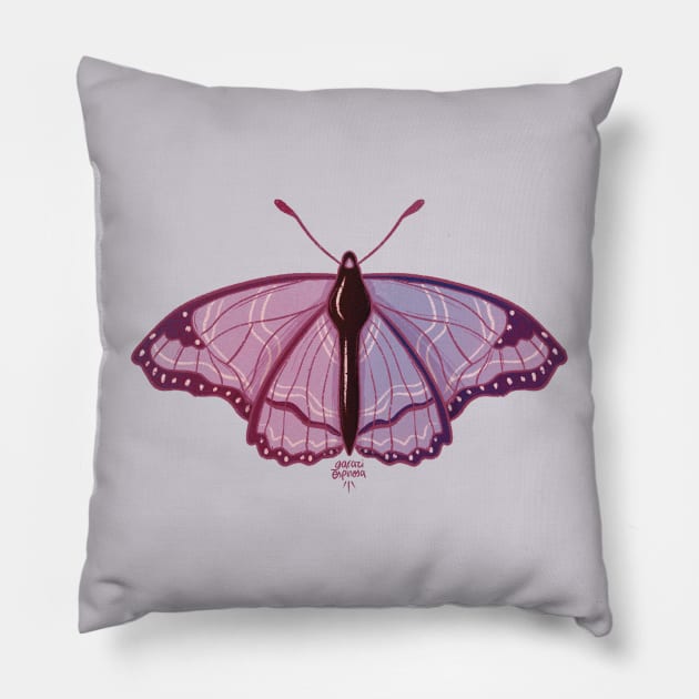 Amethyst butterfly Pillow by Heyitsgarazi