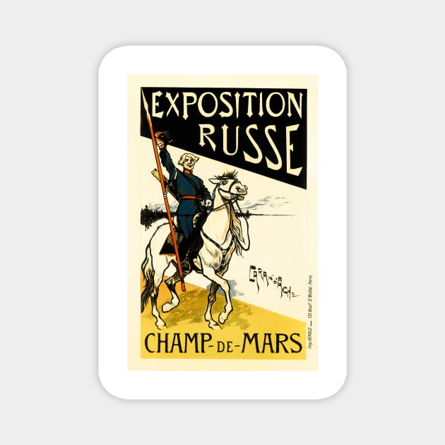 EXPOSITION RUSSE Champ De Mars by Caran D' Ache Les Maitres de l'Affiche c1897 Magnet by vintageposters