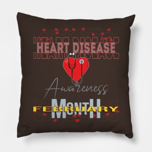 Heart disease awareness month Pillow