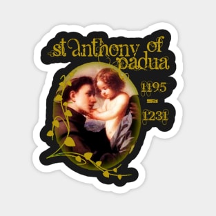 St Anthony of Padua Franciscan with Christ Jesus Catholic Saint Magnet