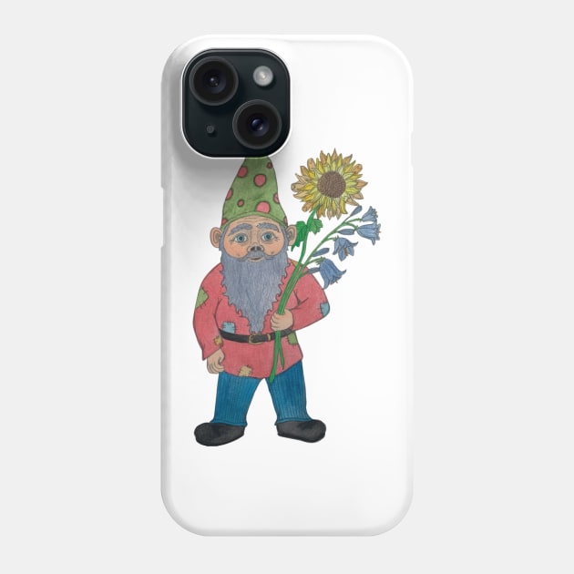Gnome With Flowers Phone Case by LuvbuzzArt