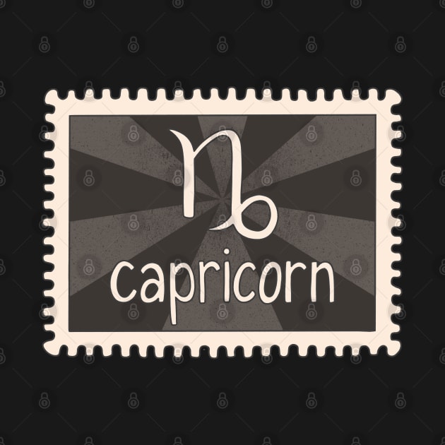 Capricorn Zodiac Sign Stamp by SRSigs