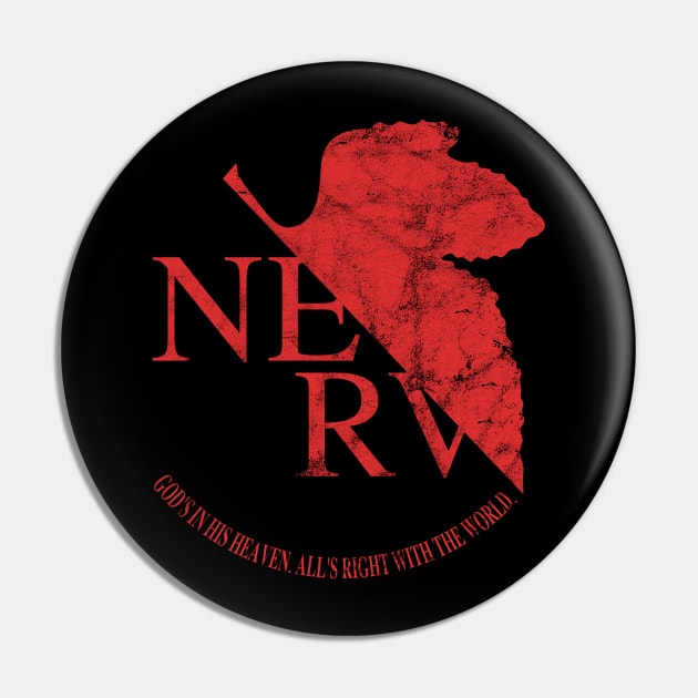 Neon Genesis Evangelion -  Vintage Nerv Pin by OniSide