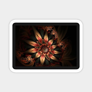 Abstract Floral Garden Botanical Print Magnet