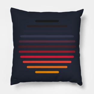 Sun Sunset Gradient Lines Pillow