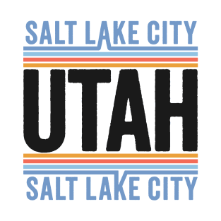 Salt Lake City Utah: Vibrant Retro Artistic Design T-Shirt