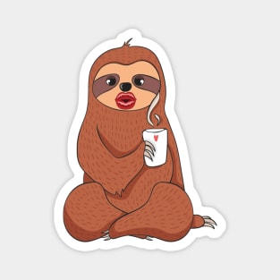 Sloth with lip filler Botox Funny Sloth Magnet