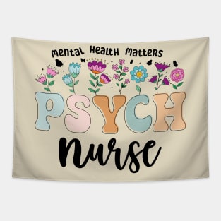 Funny Psychiatric Nurse RN Cute Psych Nurse Squad PMHNP Tapestry