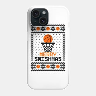 Merry Swishmas Basketball Ugly Sweater Phone Case