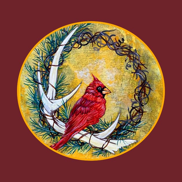 Cardinal Wreath by KrissyK