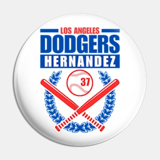 LA Dodgers Hernandez 37 Baseball Pin