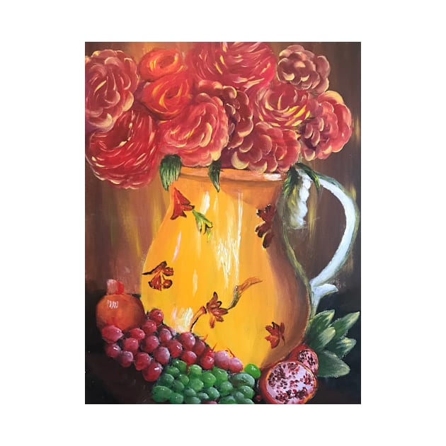 Vase of Roses by Allison Prior Art