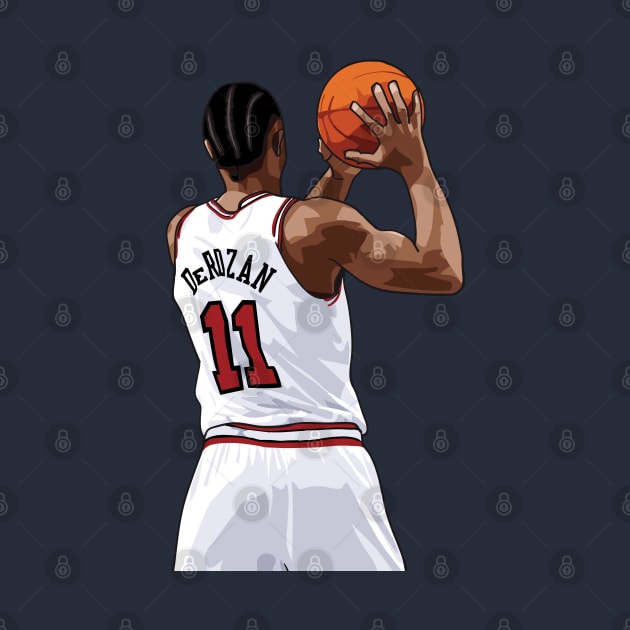 DeMar DeRozan Vector Back by qiangdade