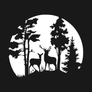 Deer under the moonlight T-Shirt