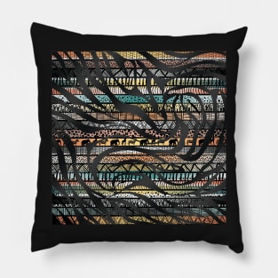 Tribal African Zebra Stripes Pattern Pillow