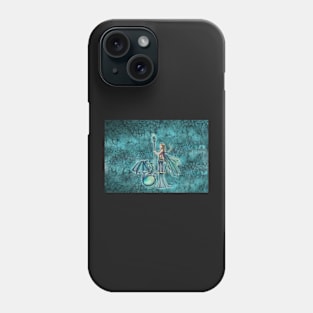 Aquamarine Dragon Fairy Art by Molly Harrison Phone Case