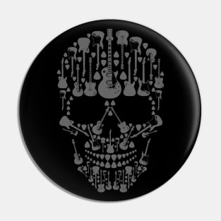 Guitar Head (grey) Pin