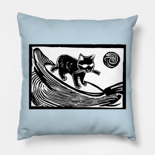 Surfer cat II Pillow