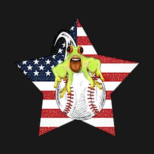 Baseball frog trend funny T-Shirt