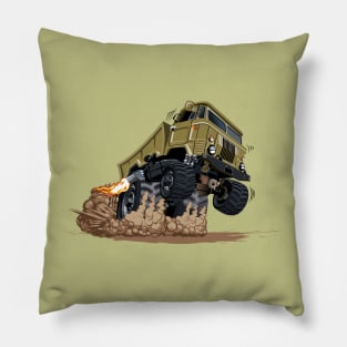 Cartoon 4x4 muscle truck Pillow