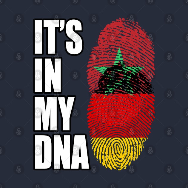 German And Moroccan Mix DNA Flag Heritage by Just Rep It!!