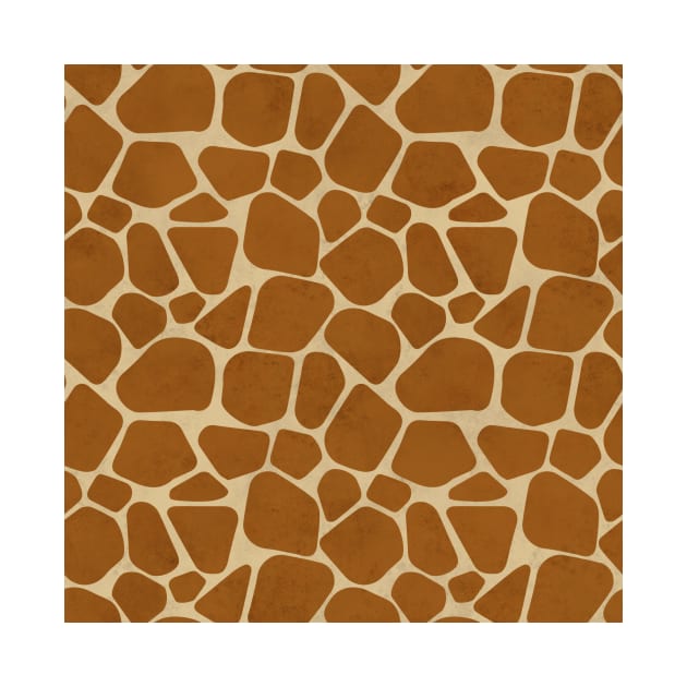 Brown and Cream Giraffe Safari Print by Letters by Meliora