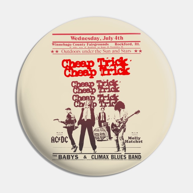 Cheap Trick concert poster Pin by HAPPY TRIP PRESS