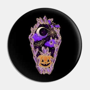 Halloween Crystal Coffin Pin