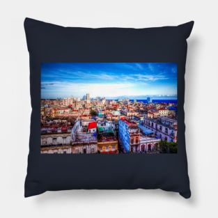 Havana Rooftops Cuba Caribbean Island Pillow