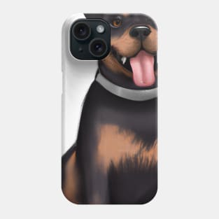 Cute Rottweiler Drawing Phone Case