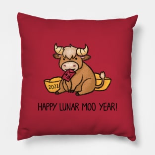 Happy Lunar Moo Year! Pillow